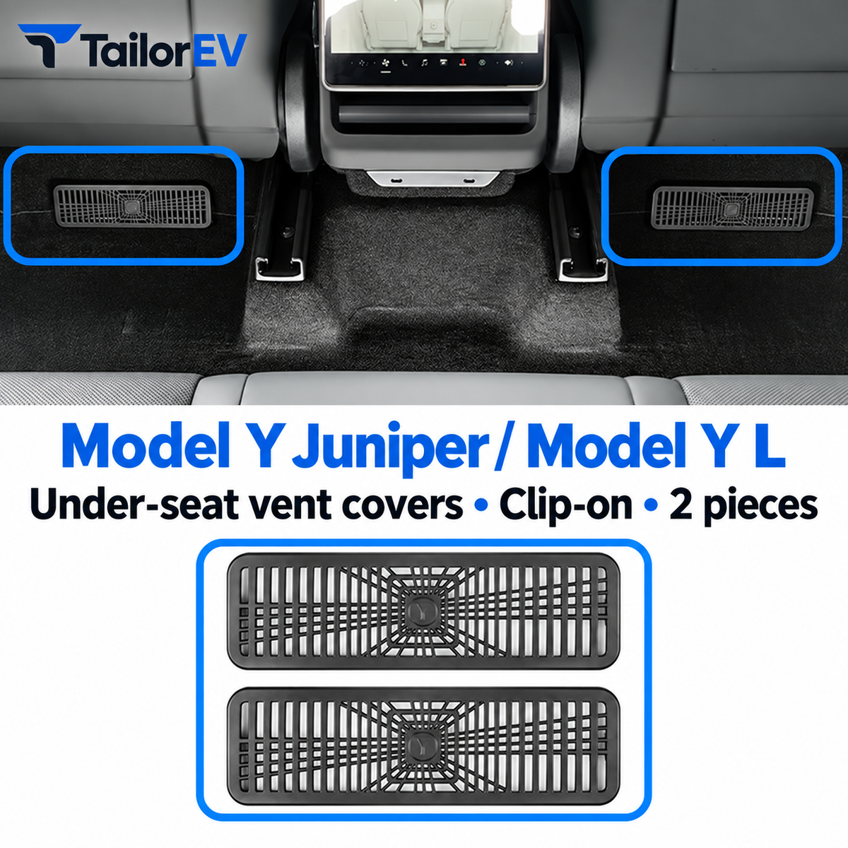 Tesla Under-Seat Air Vent Covers — photo 7