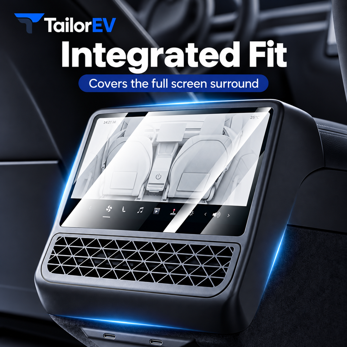 Tesla Rear Passenger Screen Integrated Protective Cover — photo 4