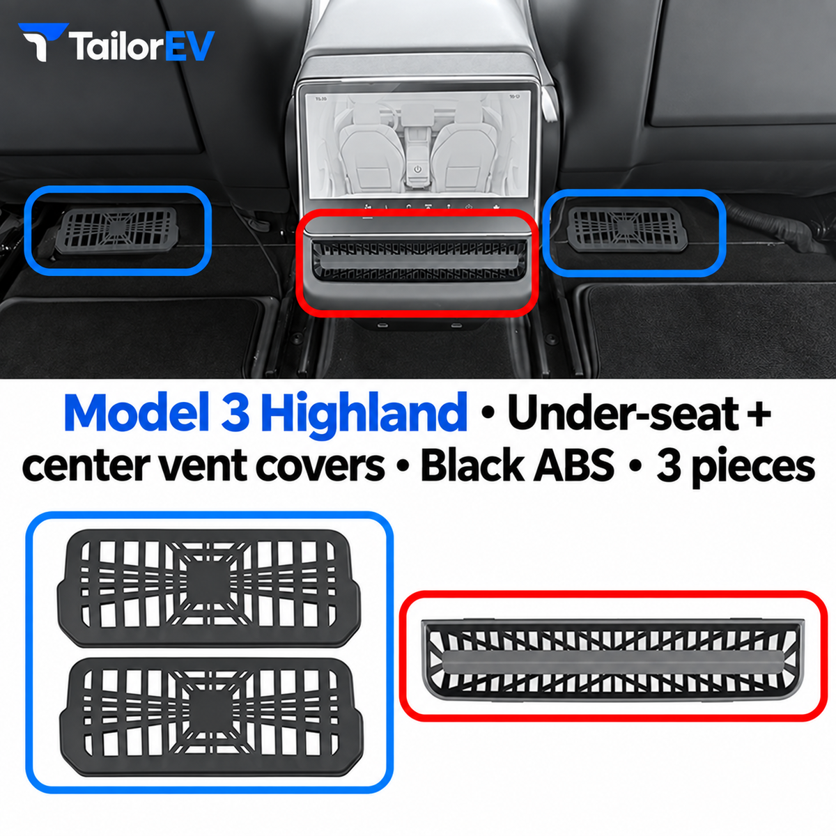 Tesla Under-Seat Air Vent Covers — photo 10