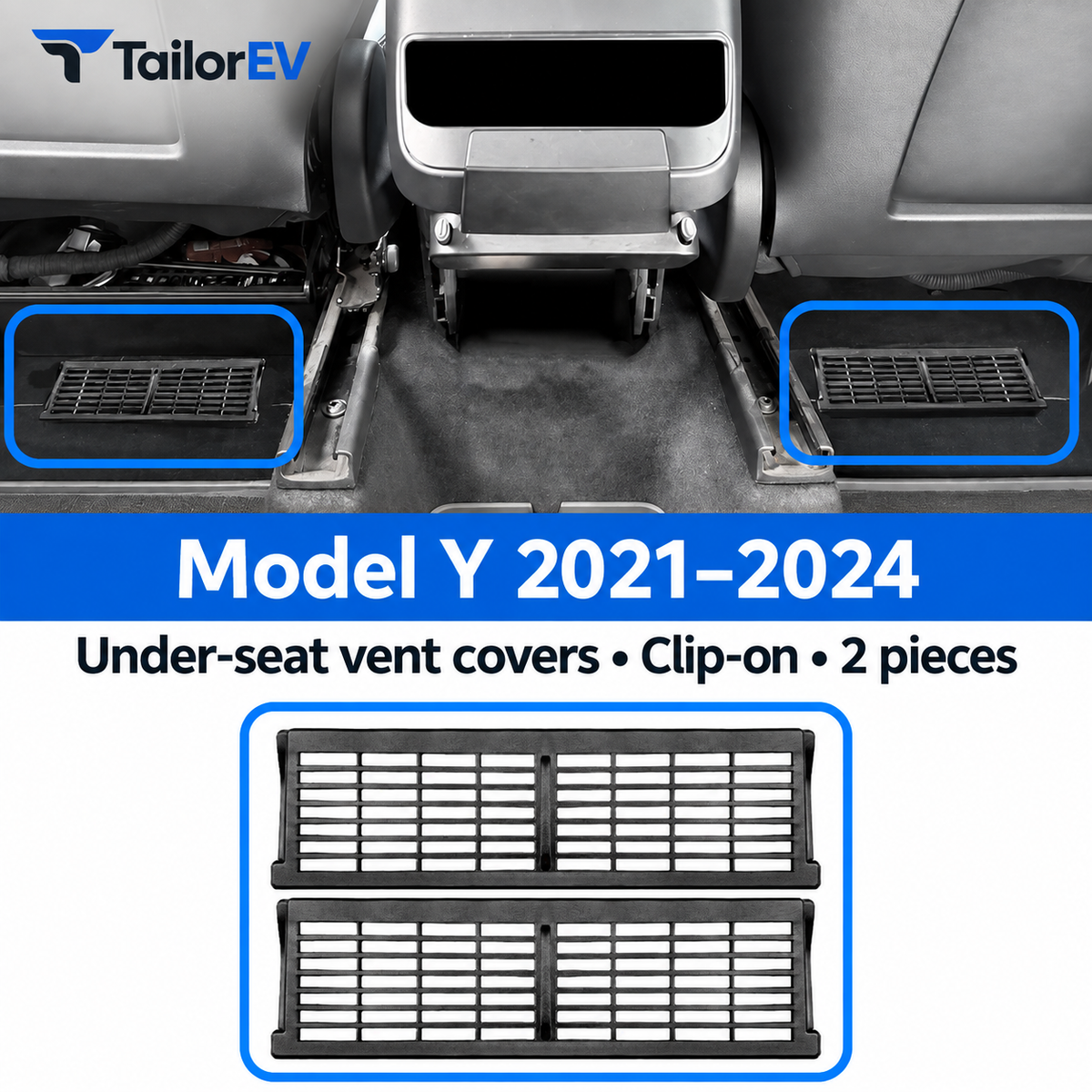 Tesla Under-Seat Air Vent Covers — photo 11