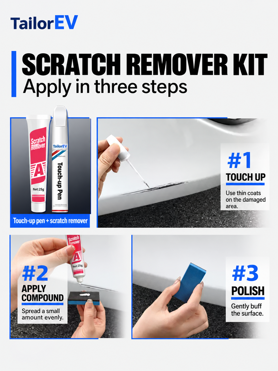 Tesla Model Y & Model 3 Touch-Up Paint Pen & Scratch Repair Kit — photo 11