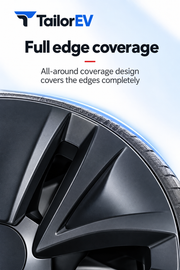 Tesla Model Y & Model 3 Full-Cover Wheel Caps, 4-Pack