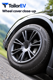 Tesla Model Y & Model 3 Full-Cover Wheel Caps, 4-Pack