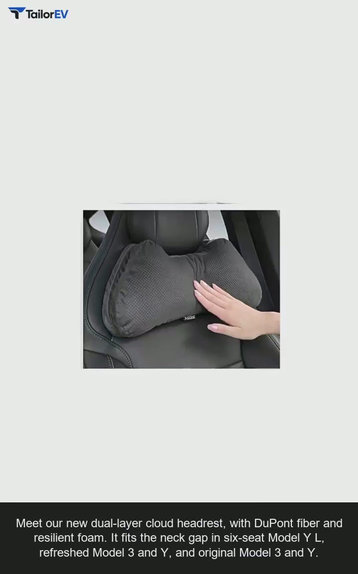 Dual-Layer Neck Pillows for Tesla Model 3, Model Y & Y L English product video