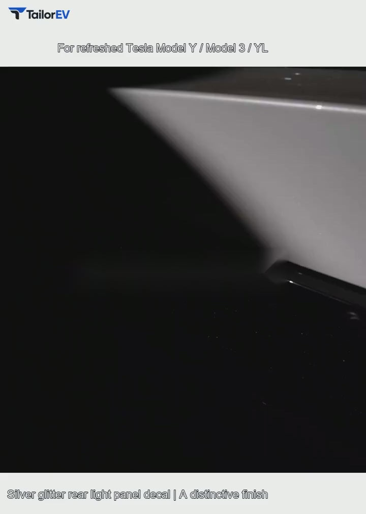 Glitter Rear Light Panel & Handle Decals for Tesla Model Y English product video