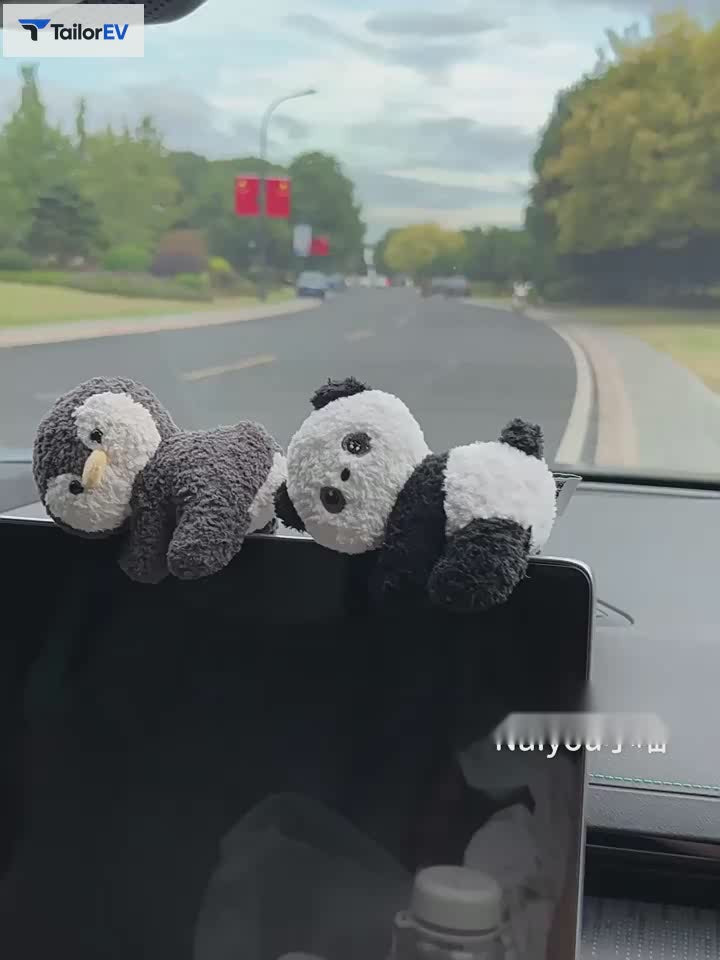 Clip-On Car Screen Plush Ornament English product video