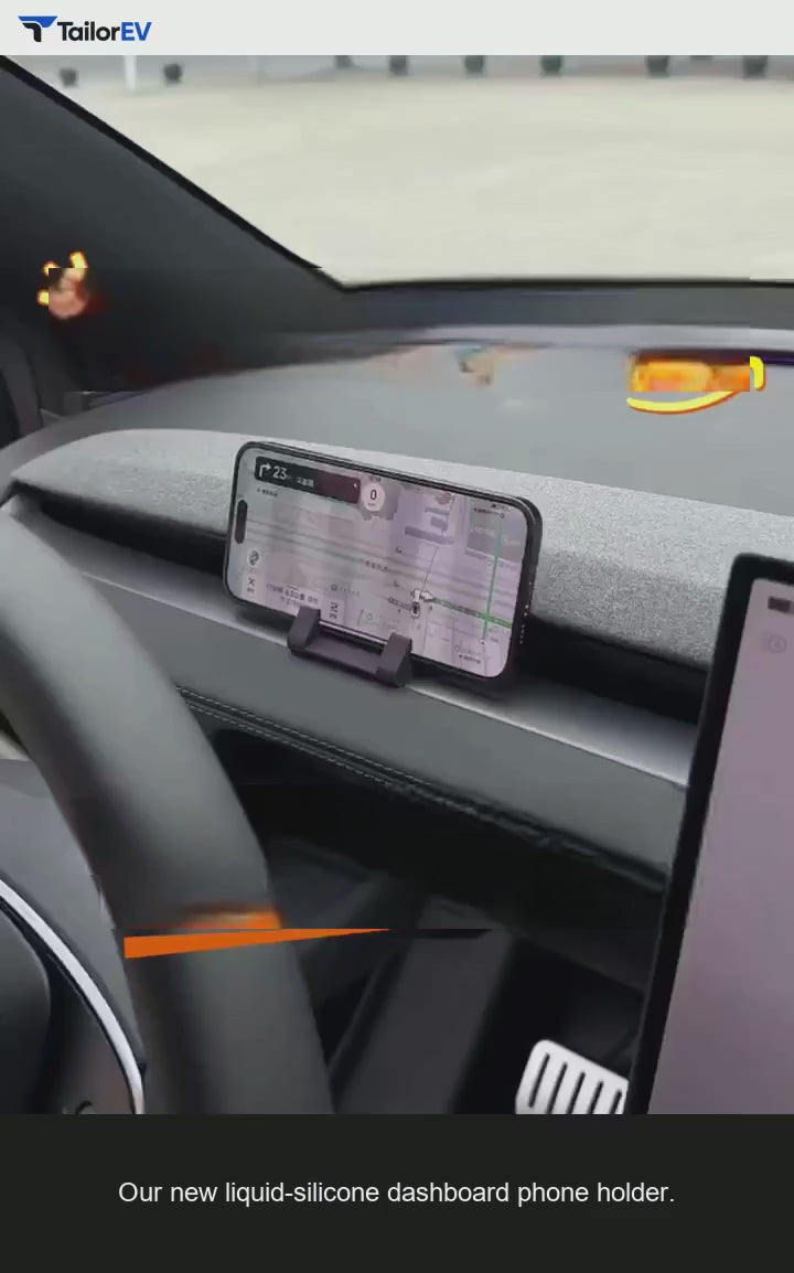 Silicone Dashboard Phone Holder for Tesla Model 3, Y & Y L English product video