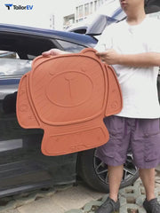 3W TPE Child Car Seat Protector Mat English product video with transparent TailorEV branding