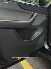 Dibo TPE Door Pocket Organizer for Tesla Model 3/Y/Y L English product video with transparent TailorEV branding