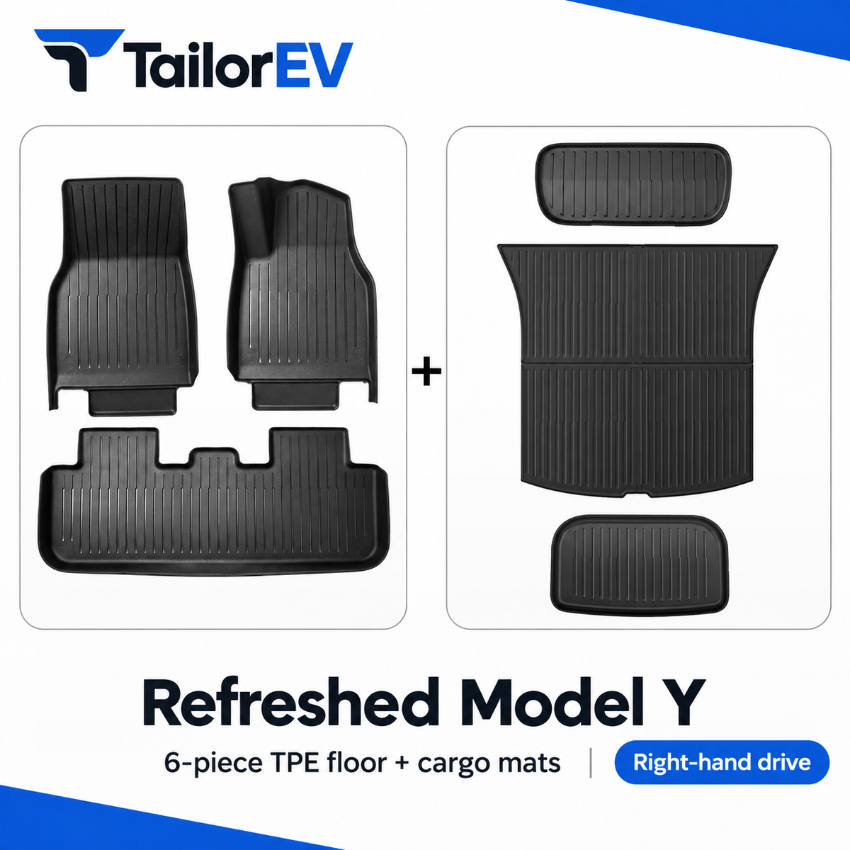 Tesla Right-Hand-Drive TPE Floor & Cargo Mats — photo 6