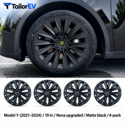Tesla Model Y & Model 3 Full-Cover Wheel Caps, 4-Pack