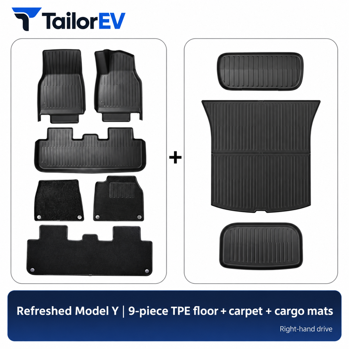 Tesla Right-Hand-Drive TPE Floor & Cargo Mats — photo 7