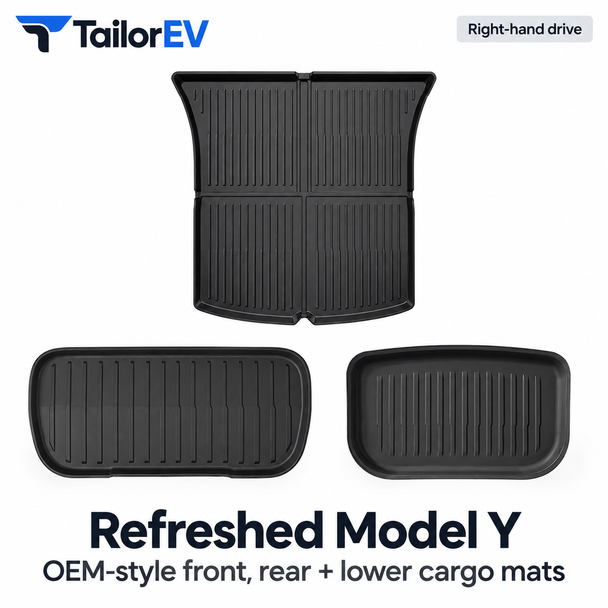 Tesla Right-Hand-Drive TPE Floor & Cargo Mats — photo 10