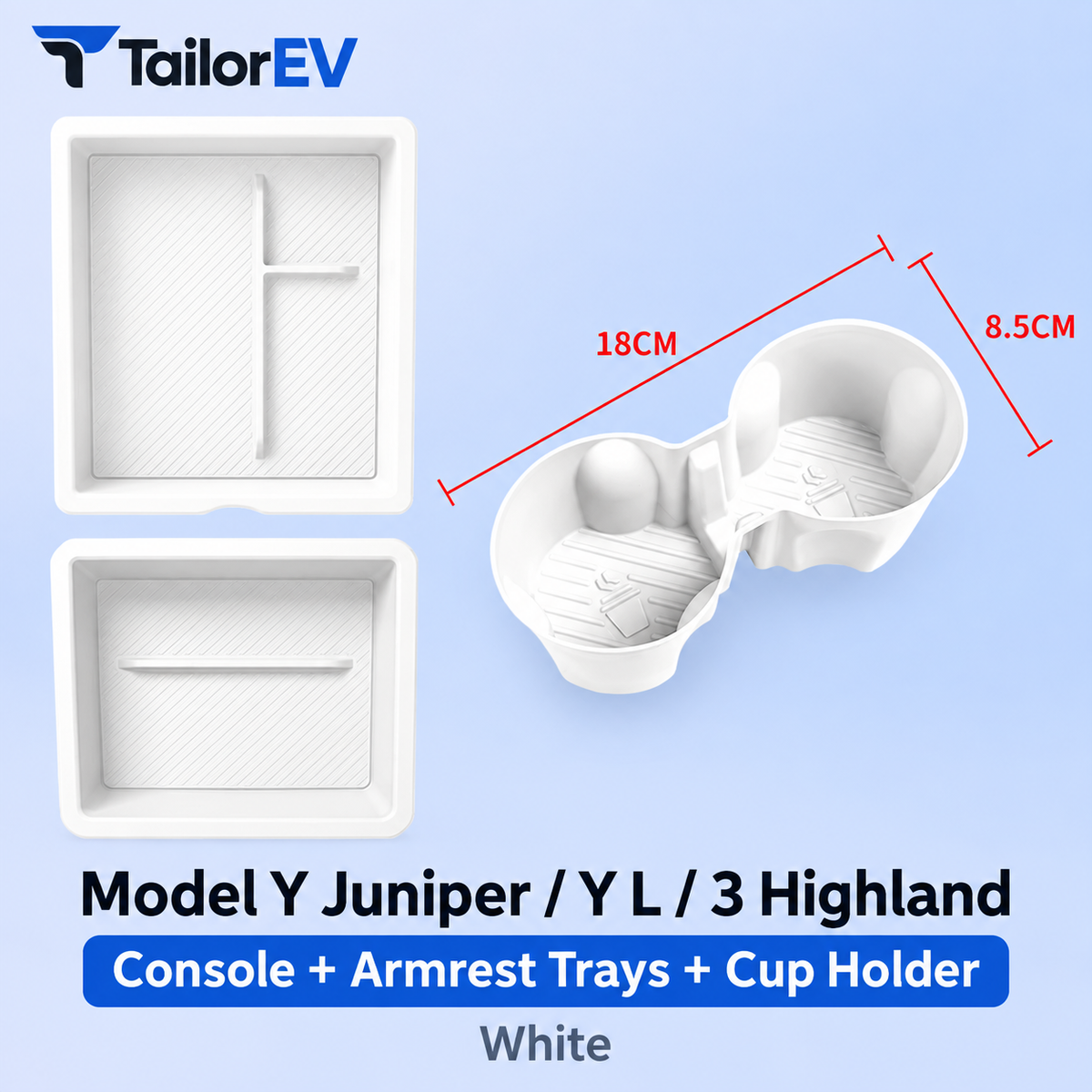 Tesla Model Y / Model Y L / Model 3 Center Console Organizer & Tray Bundles — photo 8