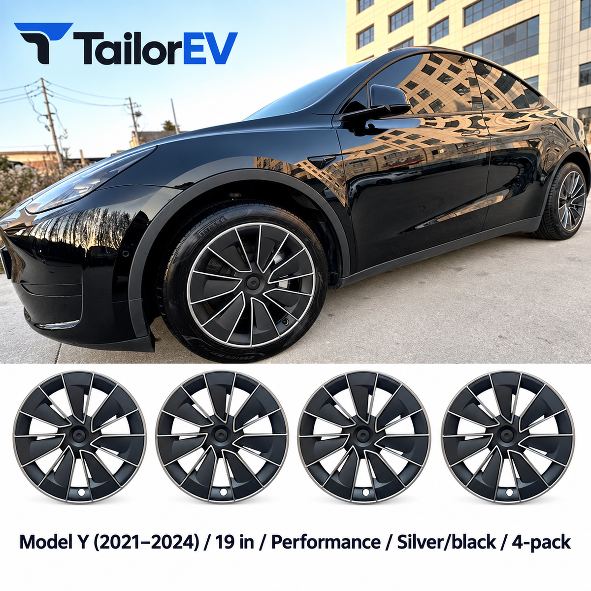 Tesla Model Y & Model 3 Full-Cover Wheel Caps, 4-Pack — photo 9
