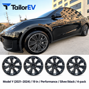 Tesla Model Y & Model 3 Full-Cover Wheel Caps, 4-Pack
