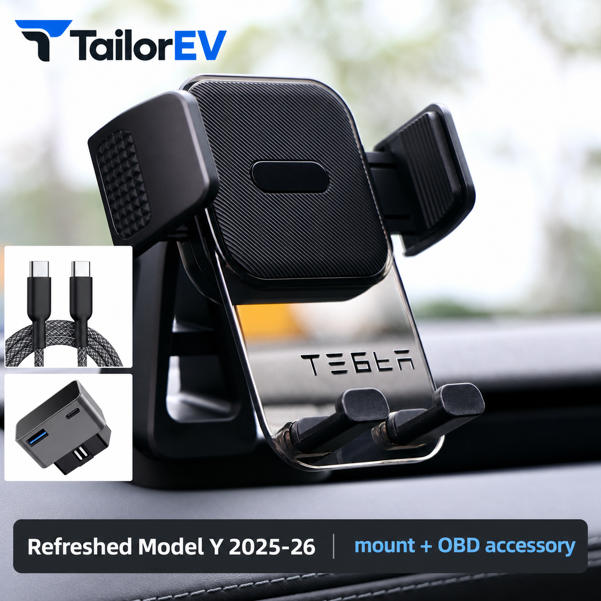 Tesla Model 3 / Y / Y L Insert Phone Mount — photo 12