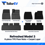 Tesla Right-Hand-Drive TPE Floor & Cargo Mats