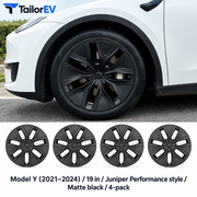 Tesla Model Y & Model 3 Full-Cover Wheel Caps, 4-Pack