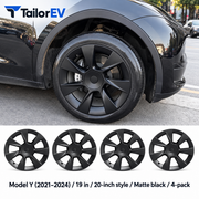 Tesla Model Y & Model 3 Full-Cover Wheel Caps, 4-Pack