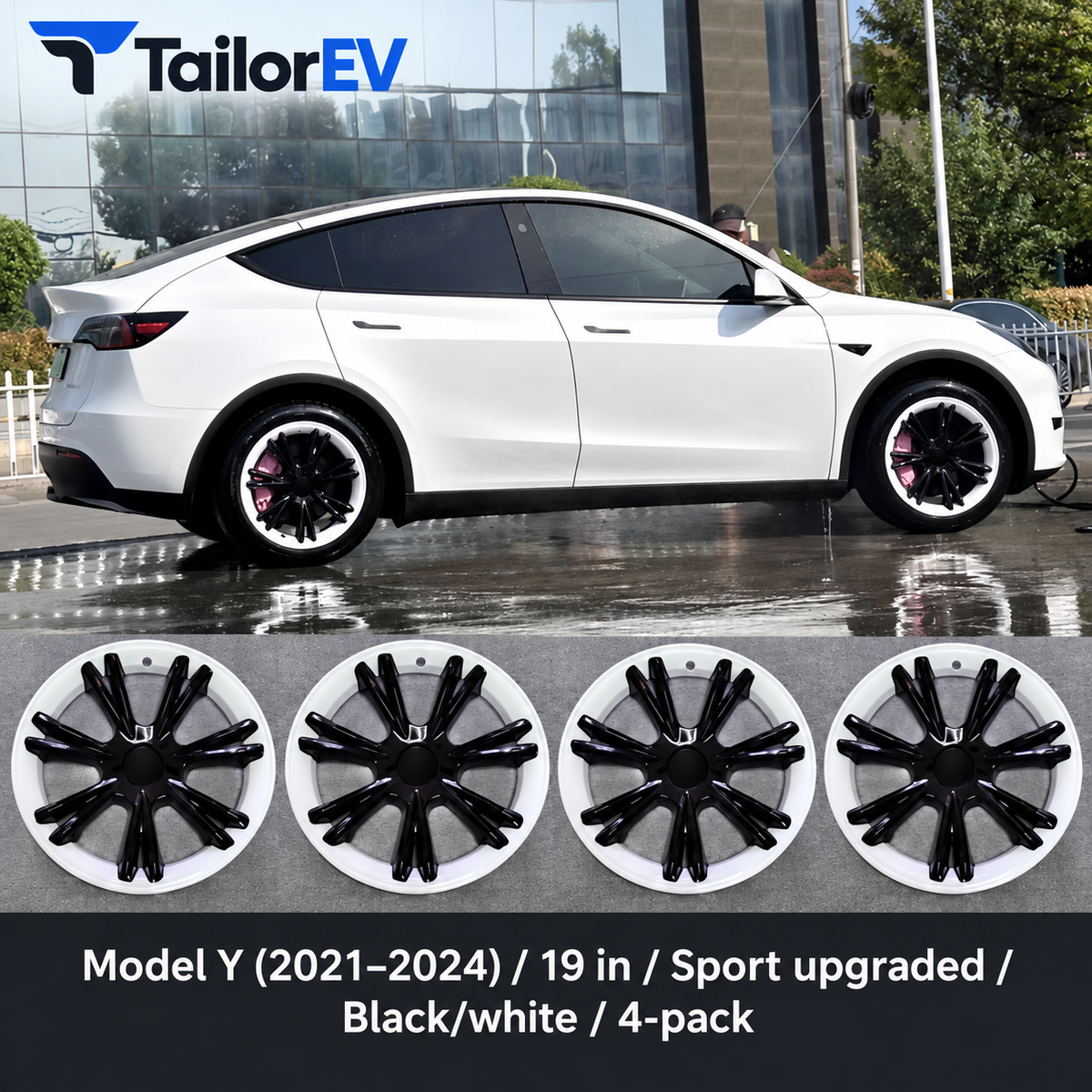 Tesla Model Y & Model 3 Full-Cover Wheel Caps, 4-Pack — photo 16