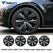 Tesla Model Y & Model 3 Full-Cover Wheel Caps, 4-Pack
