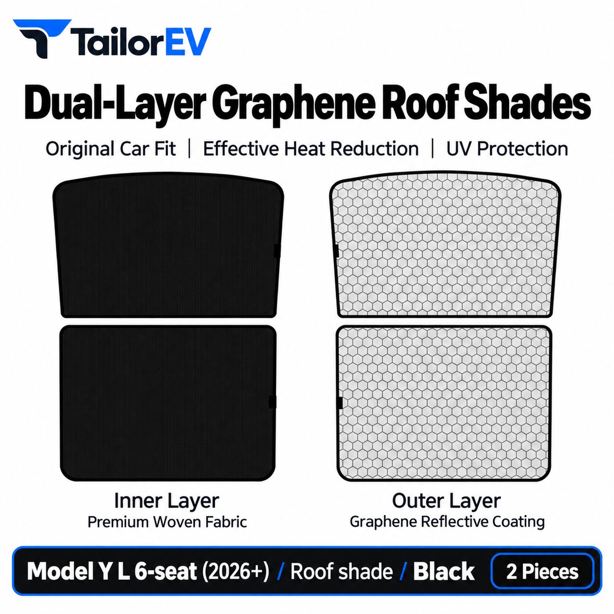 Tesla Model Y / Model Y L / Model 3 Panoramic Roof Sunshade Kit — photo 18