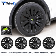 Tesla Model Y & Model 3 Full-Cover Wheel Caps, 4-Pack