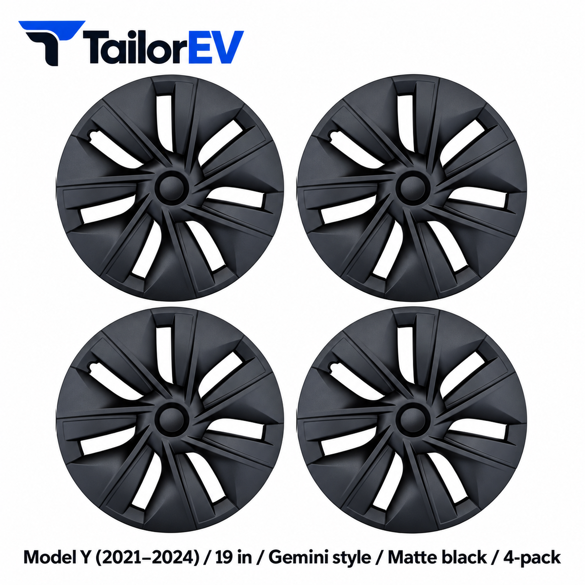 Tesla Model Y & Model 3 Full-Cover Wheel Caps, 4-Pack — photo 30