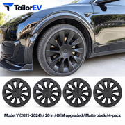 Tesla Model Y & Model 3 Full-Cover Wheel Caps, 4-Pack