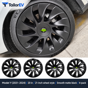 Tesla Model Y & Model 3 Full-Cover Wheel Caps, 4-Pack