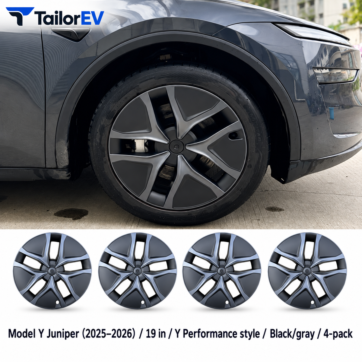 Tesla Model Y & Model 3 Full-Cover Wheel Caps, 4-Pack — photo 33