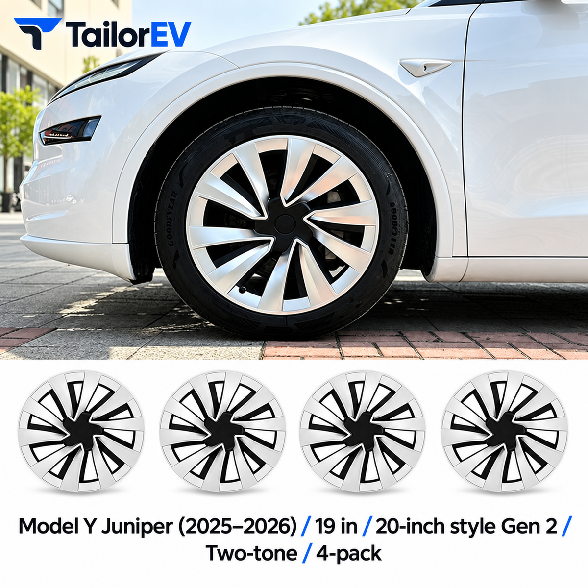 Tesla Model Y & Model 3 Full-Cover Wheel Caps, 4-Pack — photo 34