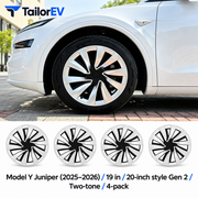 Tesla Model Y & Model 3 Full-Cover Wheel Caps, 4-Pack