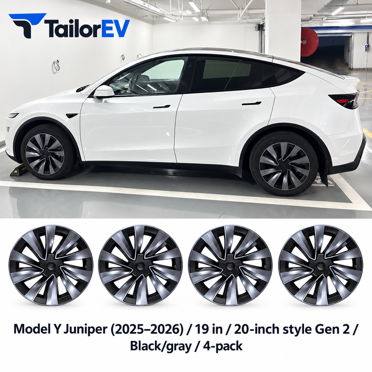 Tesla Model Y & Model 3 Full-Cover Wheel Caps, 4-Pack — photo 35