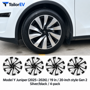 Tesla Model Y & Model 3 Full-Cover Wheel Caps, 4-Pack