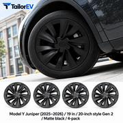 Tesla Model Y & Model 3 Full-Cover Wheel Caps, 4-Pack