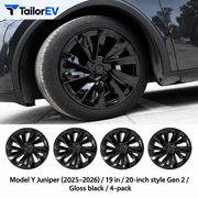 Tesla Model Y & Model 3 Full-Cover Wheel Caps, 4-Pack