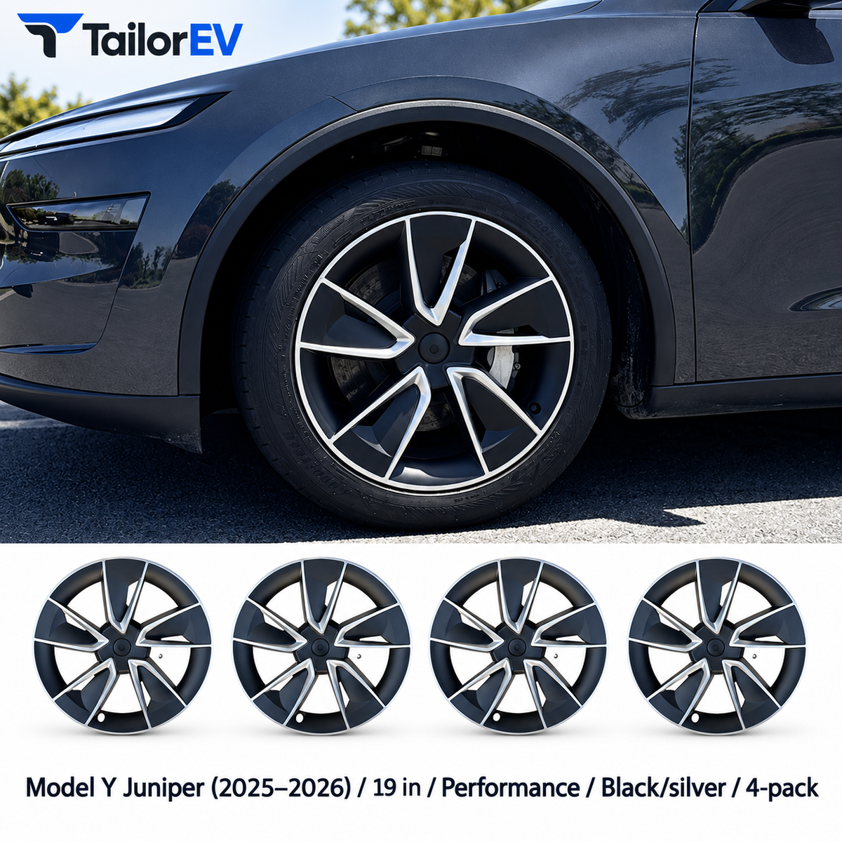 Tesla Model Y & Model 3 Full-Cover Wheel Caps, 4-Pack — photo 39