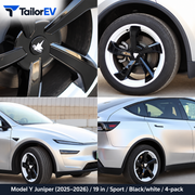 Tesla Model Y & Model 3 Full-Cover Wheel Caps, 4-Pack