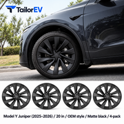 Tesla Model Y & Model 3 Full-Cover Wheel Caps, 4-Pack