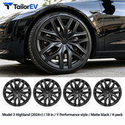 Tesla Model Y & Model 3 Full-Cover Wheel Caps, 4-Pack