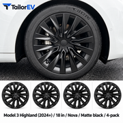 Tesla Model Y & Model 3 Full-Cover Wheel Caps, 4-Pack
