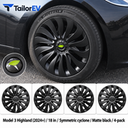 Tesla Model Y & Model 3 Full-Cover Wheel Caps, 4-Pack