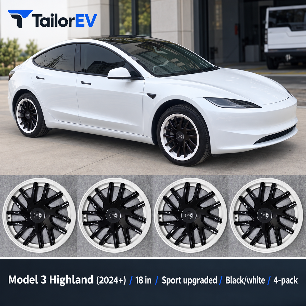 Tesla Model Y & Model 3 Full-Cover Wheel Caps, 4-Pack — photo 56
