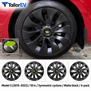 Tesla Model Y & Model 3 Full-Cover Wheel Caps, 4-Pack