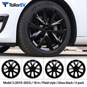 Tesla Model Y & Model 3 Full-Cover Wheel Caps, 4-Pack