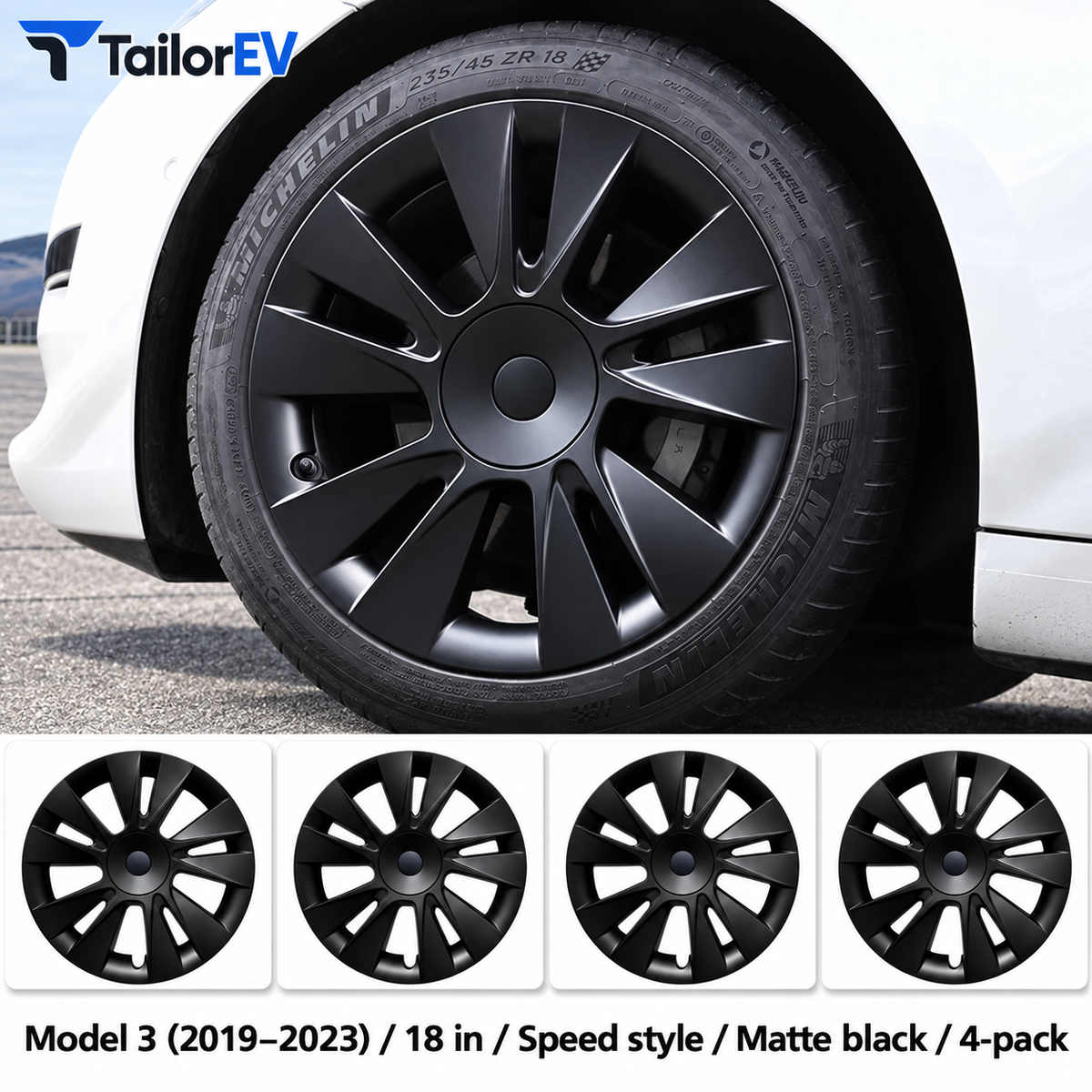 Tesla Model Y & Model 3 Full-Cover Wheel Caps, 4-Pack — photo 65