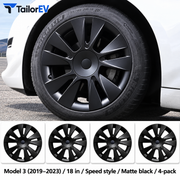Tesla Model Y & Model 3 Full-Cover Wheel Caps, 4-Pack
