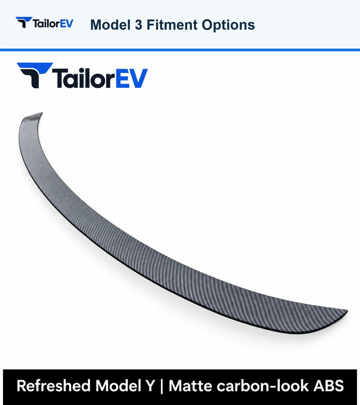 TailorEV Tesla rear spoiler detail 4